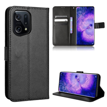 Diamond Texture Leather Phone Case, For Xiaomi Poco M4 Pro 4G Fine Hole, For Xiaomi Poco M4 Pro 5G Big Hole, For Xiaomi Poco M4 Pro 5G Fine Hole, For OnePlus Nord CE 2 5G, For OPPO A7 / AX7 / A5s / AX5s / A21, For OPPO Find X5 Pro, For OPPO Find X5    ...