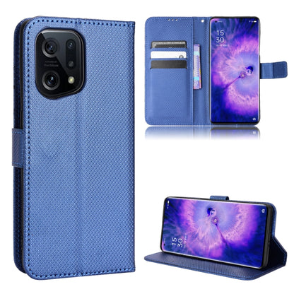 Diamond Texture Leather Phone Case, For Xiaomi Poco M4 Pro 4G Fine Hole, For Xiaomi Poco M4 Pro 5G Big Hole, For Xiaomi Poco M4 Pro 5G Fine Hole, For OnePlus Nord CE 2 5G, For OPPO A7 / AX7 / A5s / AX5s / A21, For OPPO Find X5 Pro, For OPPO Find X5    ...