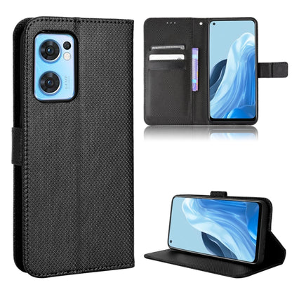 Diamond Texture Leather Phone Case, For Xiaomi Poco M4 Pro 4G Fine Hole, For Xiaomi Poco M4 Pro 5G Big Hole, For Xiaomi Poco M4 Pro 5G Fine Hole, For OnePlus Nord CE 2 5G, For OPPO A7 / AX7 / A5s / AX5s / A21, For OPPO Find X5 Pro, For OPPO Find X5    ...