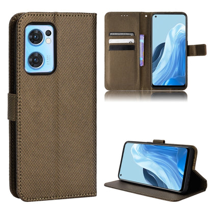 Diamond Texture Leather Phone Case, For Xiaomi Poco M4 Pro 4G Fine Hole, For Xiaomi Poco M4 Pro 5G Big Hole, For Xiaomi Poco M4 Pro 5G Fine Hole, For OnePlus Nord CE 2 5G, For OPPO A7 / AX7 / A5s / AX5s / A21, For OPPO Find X5 Pro, For OPPO Find X5    ...