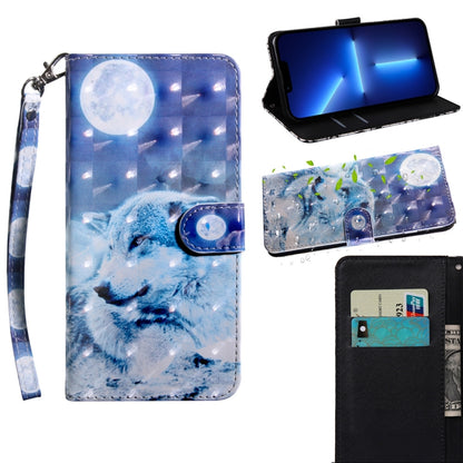 3D Painting Pattern Coloured Drawing Leather Phone Case, For iPhone 13 Pro Max, For iPhone 13 Pro, For iPhone 13, For iPhone 13 mini