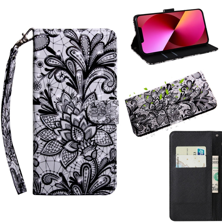 3D Painting Pattern Coloured Drawing Leather Phone Case, For iPhone 13 Pro Max, For iPhone 13 Pro, For iPhone 13, For iPhone 13 mini