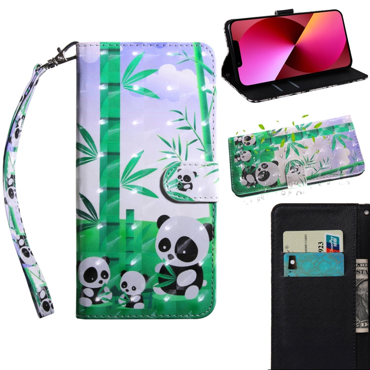 3D Painting Pattern Coloured Drawing Leather Phone Case, For iPhone 13 Pro Max, For iPhone 13 Pro, For iPhone 13, For iPhone 13 mini