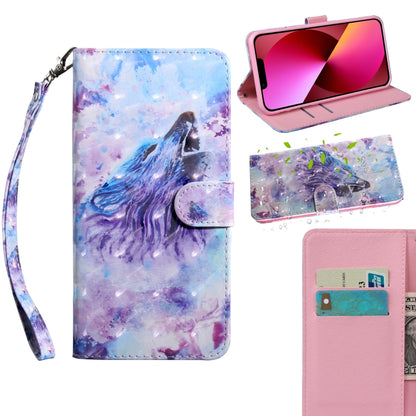 3D Painting Pattern Coloured Drawing Leather Phone Case, For iPhone 13 Pro Max, For iPhone 13 Pro, For iPhone 13, For iPhone 13 mini
