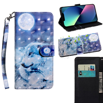 3D Painting Pattern Coloured Drawing Leather Phone Case, For iPhone 13 Pro Max, For iPhone 13 Pro, For iPhone 13, For iPhone 13 mini