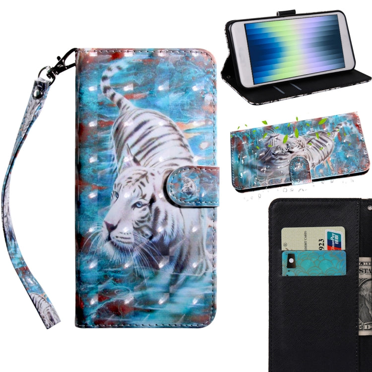 3D Painting Pattern Coloured Drawing Leather Phone Case, For iPhone SE 2022