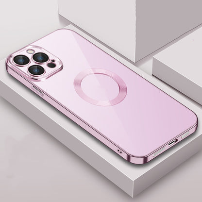9D Electroplated Edge Len Film Clear PC + TPU Shockproof Case, For iPhone 13 Pro Max