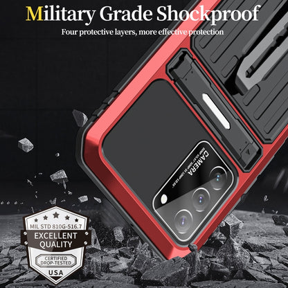 Triple-proof Armor Phone Case with Holder, For Samsung Galaxy S22 5G, For Samsung Galaxy S22+ 5G, For Samsung Galaxy S22 Ultra 5G