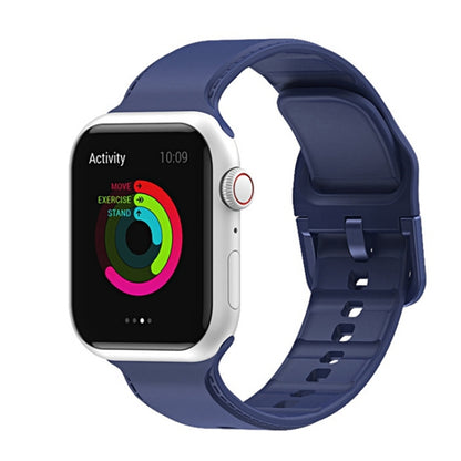 Silicone Stitching Watchband For Apple Watch Series, 7 41mm / 6&SE&5&4 40mm / 3&2&1 38mm, 7 45mm / 6&SE&5&4 44mm / 3&2&1 42mm
