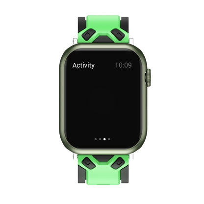 Two-Color Silicone Watchband For Apple Watch Series, 7 41mm / 6&SE&5&4 40mm / 3&2&1 38mm, 7 45mm / 6&SE&5&4 44mm / 3&2&1 42mm