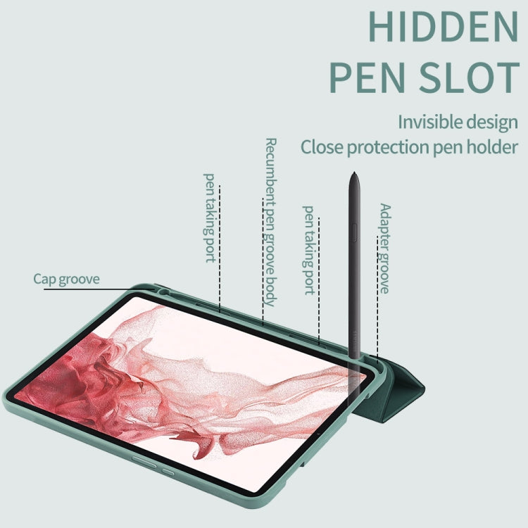 3-folding Honeycomb TPU Smart Leather Tablet Case, For Samsung Galaxy Tab S8 / X700, For Samsung Galaxy Tab S8+ / X800, For Samsung Galaxy Tab S8 Ultra / X900