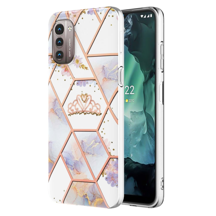 Electroplating Splicing Marble Flower Pattern TPU Shockproof Phone Case, For Nokia G10 / G20, For Nokia G21 / G11, For OPPO Realme 9 Pro+ 5G, For OPPO Realme 9 Pro 5G, For OPPO Realme 9i / A36/A96 4G, For Samsung Galaxy A13 4G                          ...