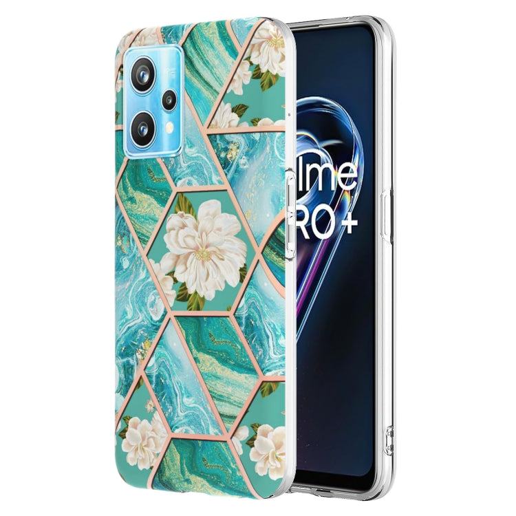 Electroplating Splicing Marble Flower Pattern TPU Shockproof Phone Case, For Nokia G10 / G20, For Nokia G21 / G11, For OPPO Realme 9 Pro+ 5G, For OPPO Realme 9 Pro 5G, For OPPO Realme 9i / A36/A96 4G, For Samsung Galaxy A13 4G                          ...