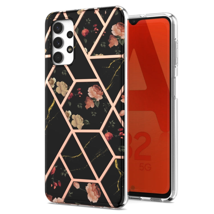 Electroplating Splicing Marble Flower Pattern TPU Shockproof Phone Case, For Nokia G10 / G20, For Nokia G21 / G11, For OPPO Realme 9 Pro+ 5G, For OPPO Realme 9 Pro 5G, For OPPO Realme 9i / A36/A96 4G, For Samsung Galaxy A13 4G                          ...