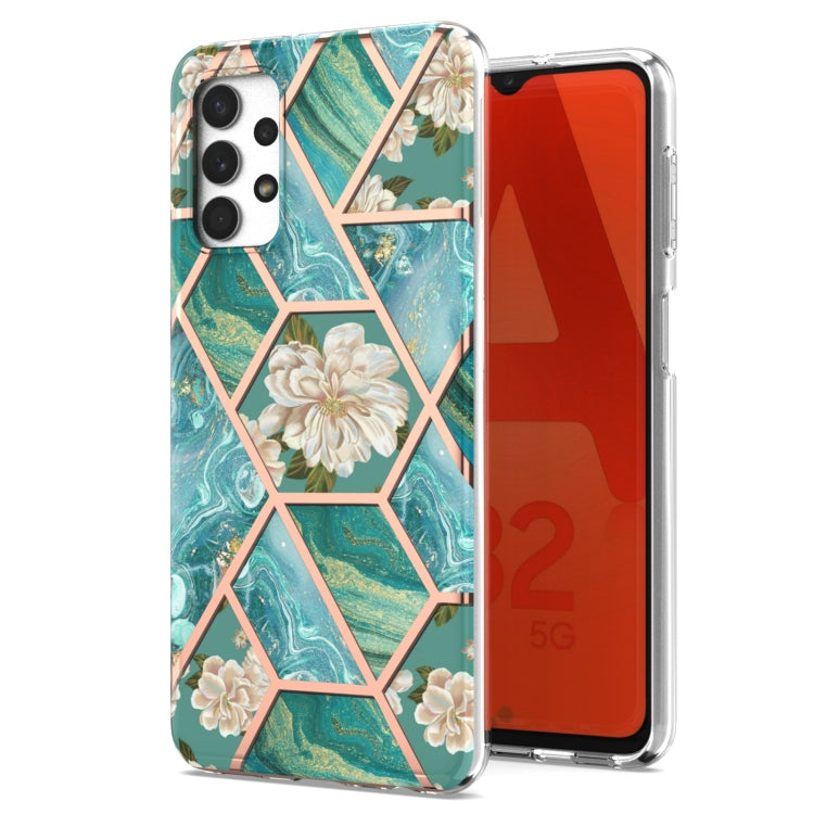 Electroplating Splicing Marble Flower Pattern TPU Shockproof Phone Case, For Nokia G10 / G20, For Nokia G21 / G11, For OPPO Realme 9 Pro+ 5G, For OPPO Realme 9 Pro 5G, For OPPO Realme 9i / A36/A96 4G, For Samsung Galaxy A13 4G                          ...
