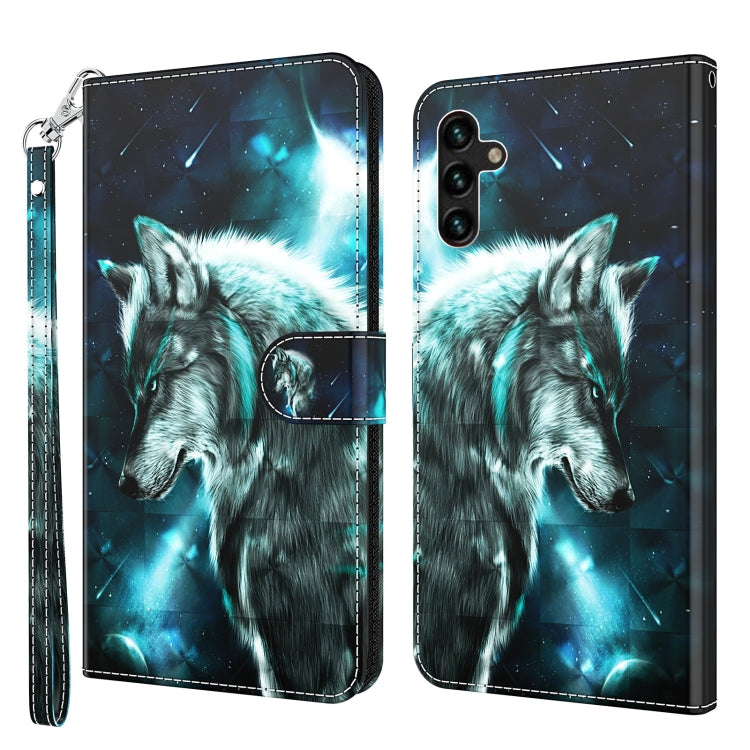 3D Painting Pattern TPU + PU Leather Phone Case, For Samsung Galaxy A03s 166mm, For Samsung Galaxy A13 5G, For Samsung Galaxy A13 4G, For Samsung Galaxy A22 5G