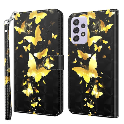 3D Painting Pattern TPU + PU Leather Phone Case, For Samsung Galaxy A03s 166mm, For Samsung Galaxy A13 5G, For Samsung Galaxy A13 4G, For Samsung Galaxy A22 5G