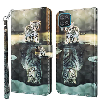 3D Painting Pattern TPU + PU Leather Phone Case, For Samsung Galaxy A03s 166mm, For Samsung Galaxy A13 5G, For Samsung Galaxy A13 4G, For Samsung Galaxy A22 5G