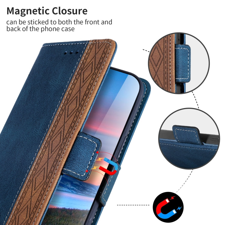 Stitching Side-Magnetic RFID Leather Phone Case, For Samsung Galaxy A02, For Samsung Galaxy A02s, For Samsung Galaxy A03s 166mm, For Samsung Galaxy A12 5G, For Samsung Galaxy A13 4G, For Samsung Galaxy A13 5G, For Samsung Galaxy A22 5G                 ...