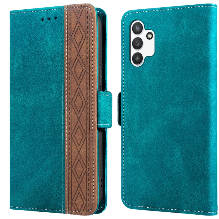 Stitching Side-Magnetic RFID Leather Phone Case, For Samsung Galaxy A02, For Samsung Galaxy A02s, For Samsung Galaxy A03s 166mm, For Samsung Galaxy A12 5G, For Samsung Galaxy A13 4G, For Samsung Galaxy A13 5G, For Samsung Galaxy A22 5G                 ...