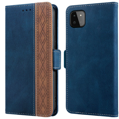Stitching Side-Magnetic RFID Leather Phone Case, For Samsung Galaxy A02, For Samsung Galaxy A02s, For Samsung Galaxy A03s 166mm, For Samsung Galaxy A12 5G, For Samsung Galaxy A13 4G, For Samsung Galaxy A13 5G, For Samsung Galaxy A22 5G                 ...