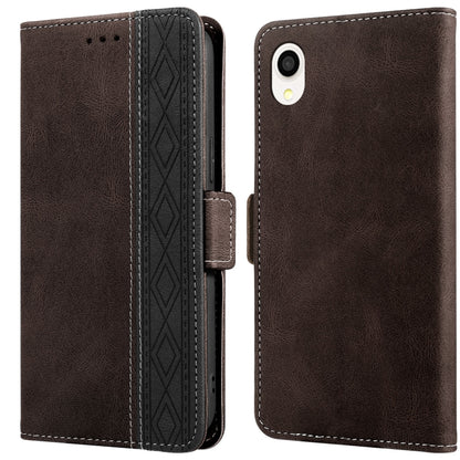 Stitching Side-Magnetic RFID Leather Phone Case, For Samsung Galaxy A02, For Samsung Galaxy A02s, For Samsung Galaxy A03s 166mm, For Samsung Galaxy A12 5G, For Samsung Galaxy A13 4G, For Samsung Galaxy A13 5G, For Samsung Galaxy A22 5G                 ...