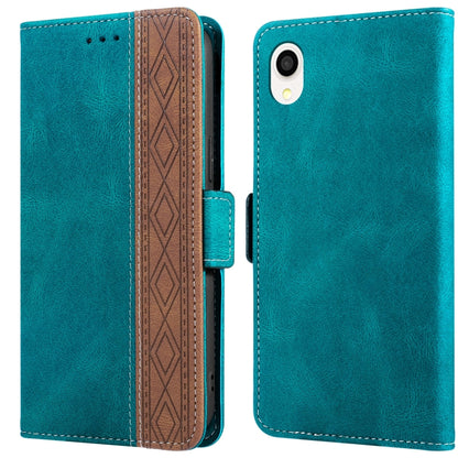 Stitching Side-Magnetic RFID Leather Phone Case, For Samsung Galaxy A02, For Samsung Galaxy A02s, For Samsung Galaxy A03s 166mm, For Samsung Galaxy A12 5G, For Samsung Galaxy A13 4G, For Samsung Galaxy A13 5G, For Samsung Galaxy A22 5G                 ...