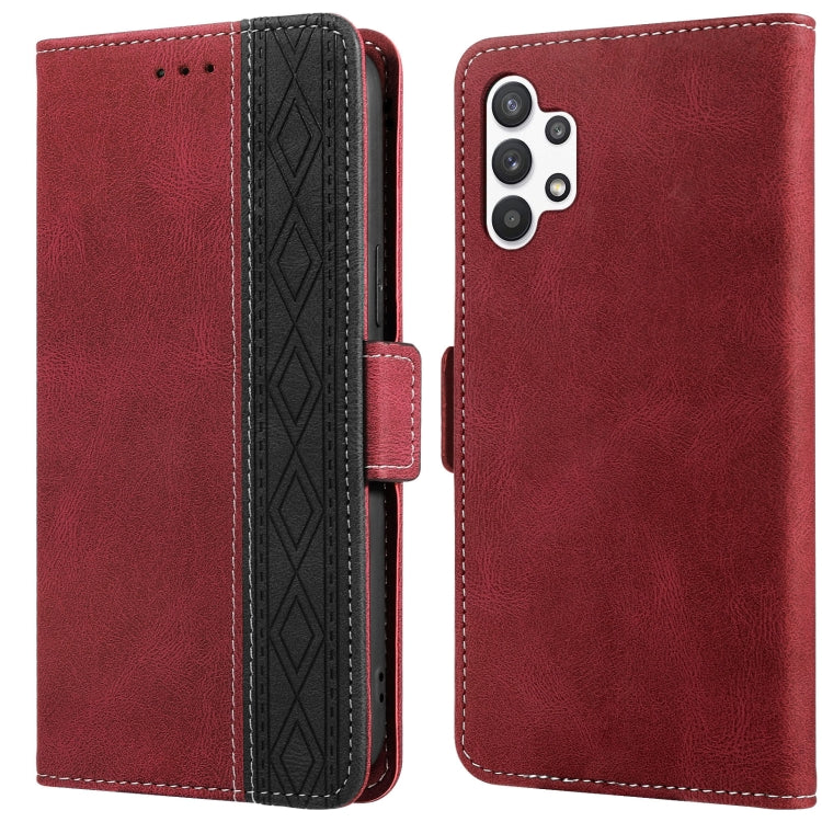 Stitching Side-Magnetic RFID Leather Phone Case, For Samsung Galaxy A02, For Samsung Galaxy A02s, For Samsung Galaxy A03s 166mm, For Samsung Galaxy A12 5G, For Samsung Galaxy A13 4G, For Samsung Galaxy A13 5G, For Samsung Galaxy A22 5G                 ...