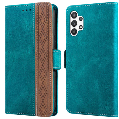 Stitching Side-Magnetic RFID Leather Phone Case, For Samsung Galaxy A02, For Samsung Galaxy A02s, For Samsung Galaxy A03s 166mm, For Samsung Galaxy A12 5G, For Samsung Galaxy A13 4G, For Samsung Galaxy A13 5G, For Samsung Galaxy A22 5G                 ...