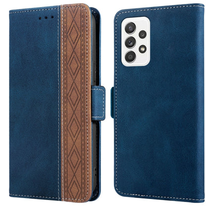 Stitching Side-Magnetic RFID Leather Phone Case, For Samsung Galaxy A02, For Samsung Galaxy A02s, For Samsung Galaxy A03s 166mm, For Samsung Galaxy A12 5G, For Samsung Galaxy A13 4G, For Samsung Galaxy A13 5G, For Samsung Galaxy A22 5G                 ...