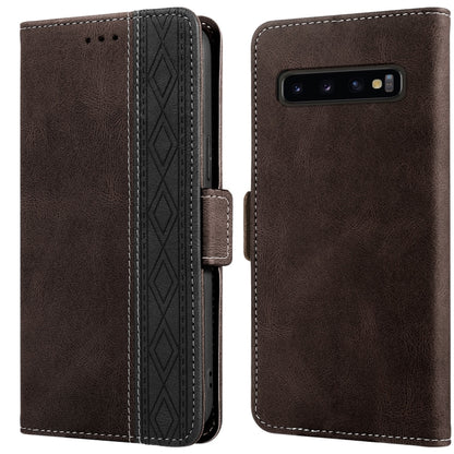 Stitching Side-Magnetic RFID Leather Phone Case, For Samsung Galaxy A53 5G, For Samsung Galaxy A72 4G / 5G, For Samsung Galaxy A73 5G, For Samsung Galaxy S10, For Samsung Galaxy S10+, For Samsung Galaxy S20, For Samsung Galaxy S20 FE 5G                ...