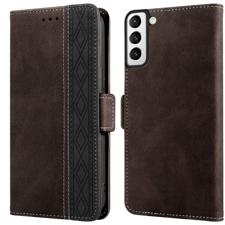 Stitching Side-Magnetic RFID Leather Phone Case, For Samsung Galaxy S22 5G, For Samsung Galaxy S22+ 5G, For Samsung Galaxy S22 Ultra 5G