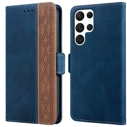 Stitching Side-Magnetic RFID Leather Phone Case, For Samsung Galaxy S22 5G, For Samsung Galaxy S22+ 5G, For Samsung Galaxy S22 Ultra 5G