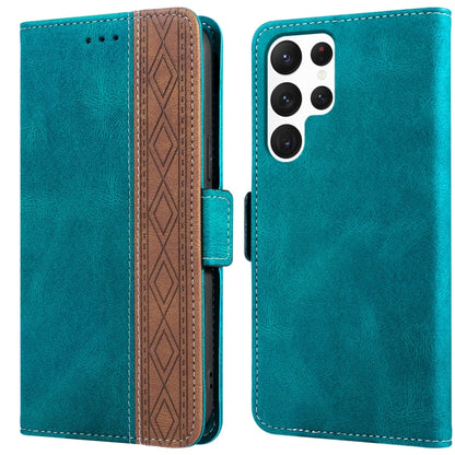 Stitching Side-Magnetic RFID Leather Phone Case, For Samsung Galaxy S22 5G, For Samsung Galaxy S22+ 5G, For Samsung Galaxy S22 Ultra 5G