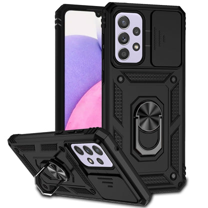 Sliding Camshield Holder Phone Case, For Samsung Galaxy A23 5G, For Samsung Galaxy A33 5G, For Samsung Galaxy A52 5G / 4G, For Samsung Galaxy A53 5G, For Samsung Galaxy A72 5G / 4G, For Samsung Galaxy A73 5G, For Samsung Galaxy J7 Prime