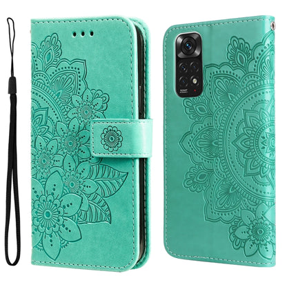 7-petal Flowers Embossing Pattern Horizontal Flip Leather Case, For Xiaomi Redmi Note 11 4G(Global), For Xiaomi Redmi Note 11 Pro 4G, For OPPO Realme 9i / A36 4G / A76 4G(Global), For OPPO Realme 9 Pro+, For OPPO Realme GT2 Pro                         ...