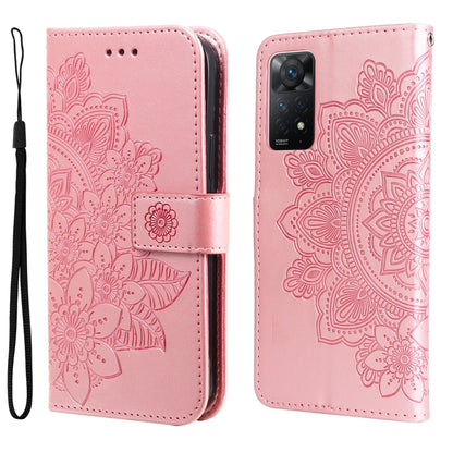 7-petal Flowers Embossing Pattern Horizontal Flip Leather Case, For Xiaomi Redmi Note 11 4G(Global), For Xiaomi Redmi Note 11 Pro 4G, For OPPO Realme 9i / A36 4G / A76 4G(Global), For OPPO Realme 9 Pro+, For OPPO Realme GT2 Pro                         ...