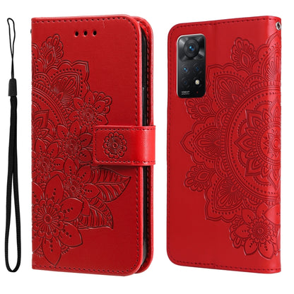 7-petal Flowers Embossing Pattern Horizontal Flip Leather Case, For Xiaomi Redmi Note 11 4G(Global), For Xiaomi Redmi Note 11 Pro 4G, For OPPO Realme 9i / A36 4G / A76 4G(Global), For OPPO Realme 9 Pro+, For OPPO Realme GT2 Pro                         ...