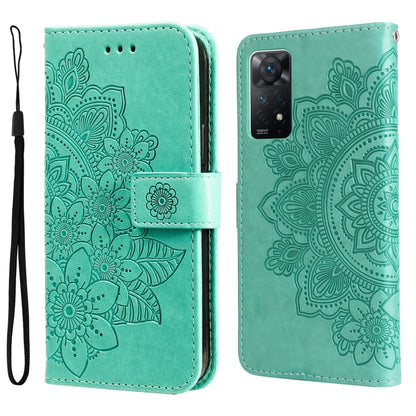 7-petal Flowers Embossing Pattern Horizontal Flip Leather Case, For Xiaomi Redmi Note 11 4G(Global), For Xiaomi Redmi Note 11 Pro 4G, For OPPO Realme 9i / A36 4G / A76 4G(Global), For OPPO Realme 9 Pro+, For OPPO Realme GT2 Pro                         ...