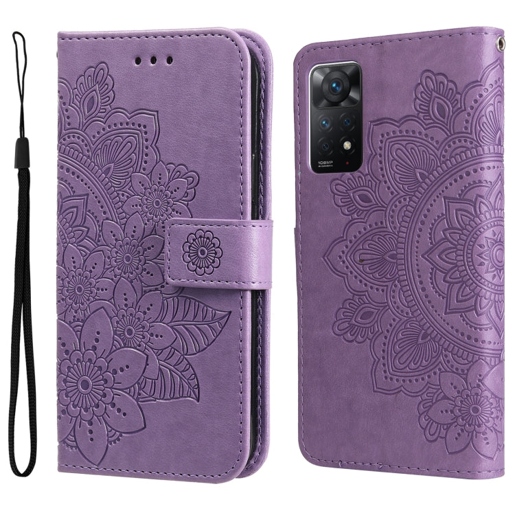 7-petal Flowers Embossing Pattern Horizontal Flip Leather Case, For Xiaomi Redmi Note 11 4G(Global), For Xiaomi Redmi Note 11 Pro 4G, For OPPO Realme 9i / A36 4G / A76 4G(Global), For OPPO Realme 9 Pro+, For OPPO Realme GT2 Pro                         ...