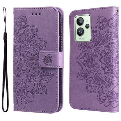 7-petal Flowers Embossing Pattern Horizontal Flip Leather Case, For Xiaomi Redmi Note 11 4G(Global), For Xiaomi Redmi Note 11 Pro 4G, For OPPO Realme 9i / A36 4G / A76 4G(Global), For OPPO Realme 9 Pro+, For OPPO Realme GT2 Pro                         ...