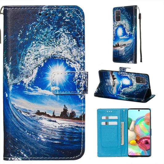 Colored Drawing Pattern Plain Weave Horizontal Flip Leather Case with Holder & Card Slot & Wallet&Lanyard, For Galaxy A71, For Galaxy S20+, For Galaxy S20 Ultra, For Galaxy S20