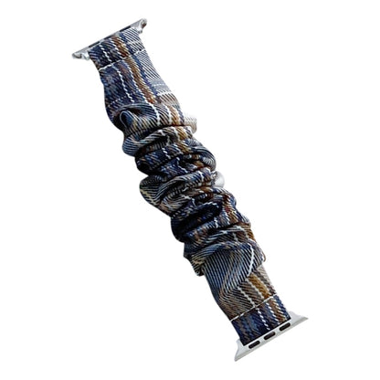 Single Loop Elasticity Cloth Grid Watchband For Apple Watch Series, 7 41mm / 6&SE&5&4 40mm / 3&2&1 38mm, 7 45mm / 6&SE&5&4 44mm / 3&2&1 42mm