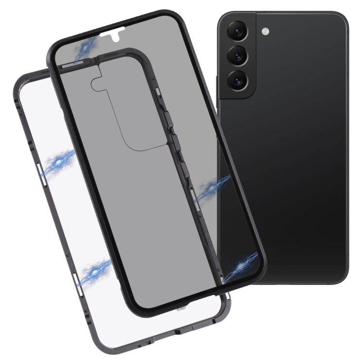HD Magnetic Metal Tempered Glass Phone Case, For Samsung Galaxy S22 5G