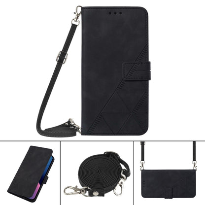 Crossbody 3D Embossed Flip Leather Phone Case, For iPhone 13 mini, For iPhone 13, For iPhone 13 Pro, For iPhone 13 Pro Max, For iPhone 12 mini, For iPhone 12, For iPhone 12 Pro, For iPhone 12 Pro Max