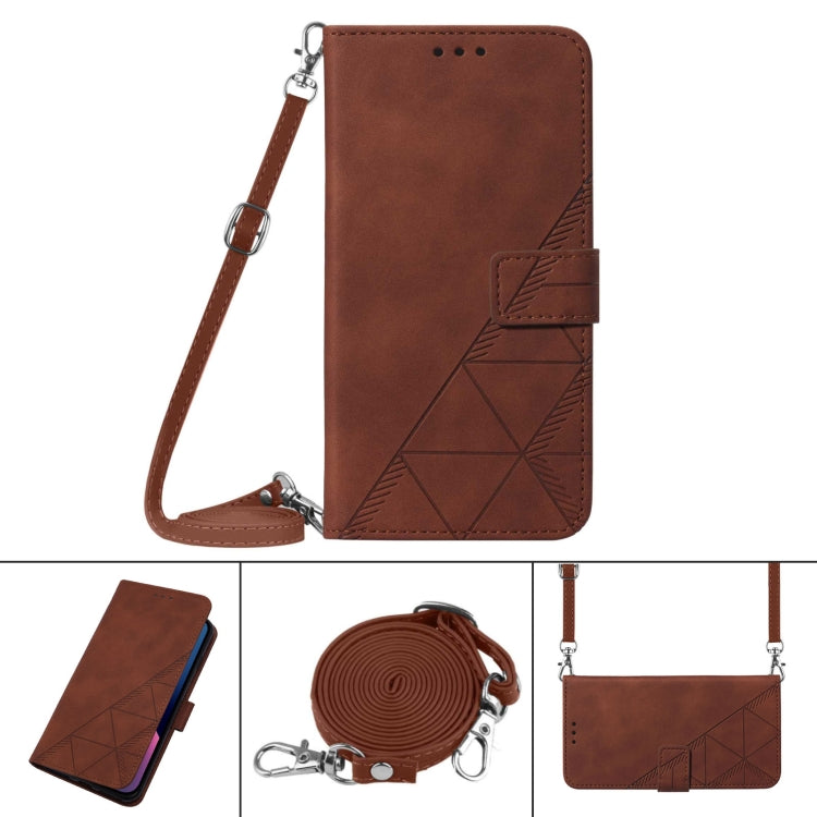 Crossbody 3D Embossed Flip Leather Phone Case, For iPhone 13 mini, For iPhone 13, For iPhone 13 Pro, For iPhone 13 Pro Max, For iPhone 12 mini, For iPhone 12, For iPhone 12 Pro, For iPhone 12 Pro Max