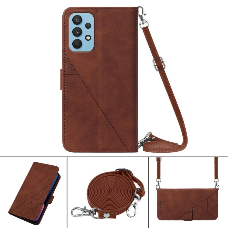Crossbody 3D Embossed Flip Leather Phone Case, For Samsung Galaxy A32 5G / M32 5G, For Samsung Galaxy A33 5G, For Samsung Galaxy A42 5G, For Samsung Galaxy A52 4G / 5G, For Samsung Galaxy A53 5G, For Samsung Galaxy A72 4G / 5G, For Samsung Galaxy A82 5...