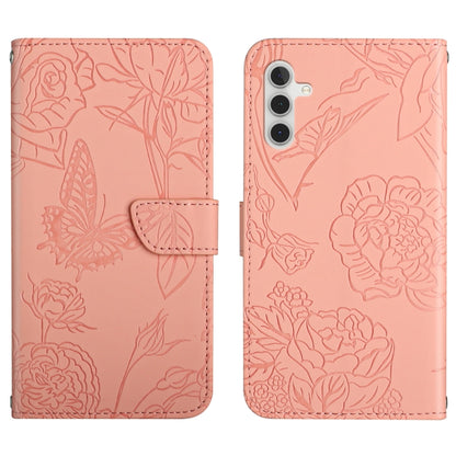 Skin Feel Butterfly Peony Embossed Leather Phone Case, For Samsung Galaxy A12, For Samsung Galaxy A13 4G, For Samsung Galaxy A13 5G, For Samsung Galaxy A20 / A30, For Samsung Galaxy A20e, For Samsung Galaxy A20s, For Samsung Galaxy A21                 ...