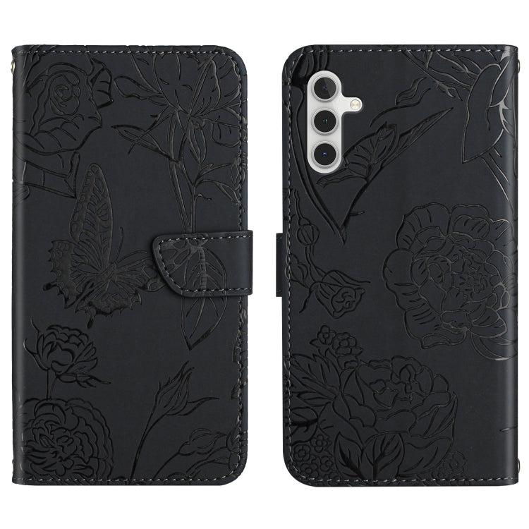 Skin Feel Butterfly Peony Embossed Leather Phone Case, For Samsung Galaxy A12, For Samsung Galaxy A13 4G, For Samsung Galaxy A13 5G, For Samsung Galaxy A20 / A30, For Samsung Galaxy A20e, For Samsung Galaxy A20s, For Samsung Galaxy A21                 ...