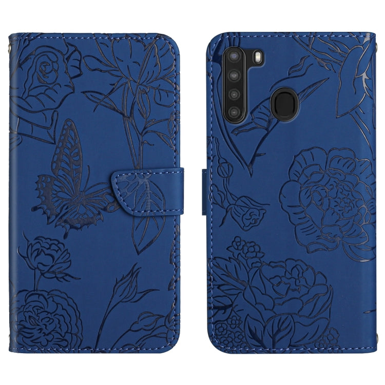 Skin Feel Butterfly Peony Embossed Leather Phone Case, For Samsung Galaxy A12, For Samsung Galaxy A13 4G, For Samsung Galaxy A13 5G, For Samsung Galaxy A20 / A30, For Samsung Galaxy A20e, For Samsung Galaxy A20s, For Samsung Galaxy A21                 ...
